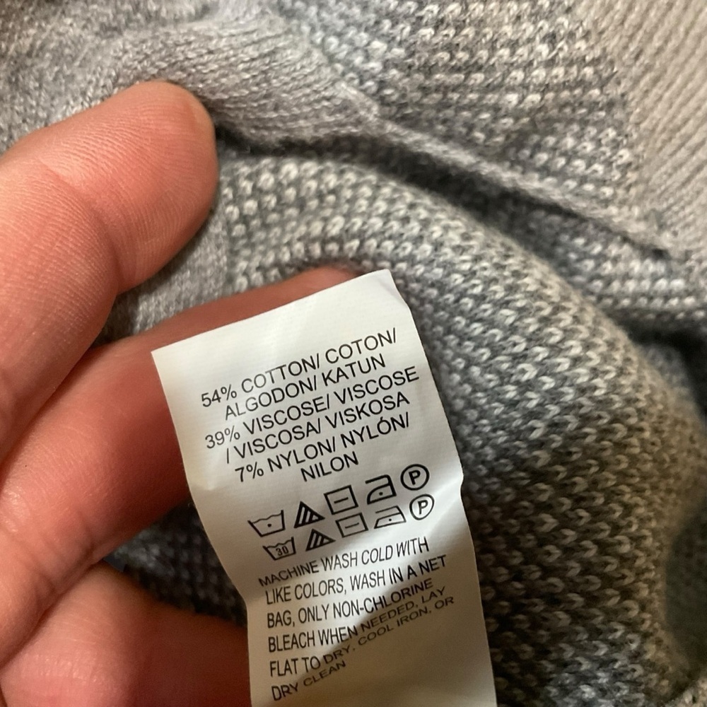 Lucky Brand Gray Camo Button Front Longline Cardigan XS - Picture 10 of 11